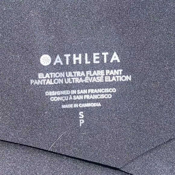 Black Flared Yoga Pants Small Athleta Brand - Picture 3 of 6